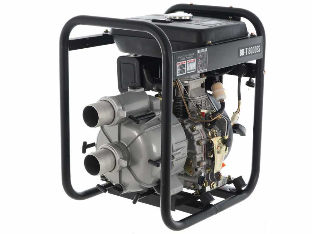 BlackStone BD-T 8000ES diesel motorpomp voor vuil water, aansluiting 80 mm, detail 13
