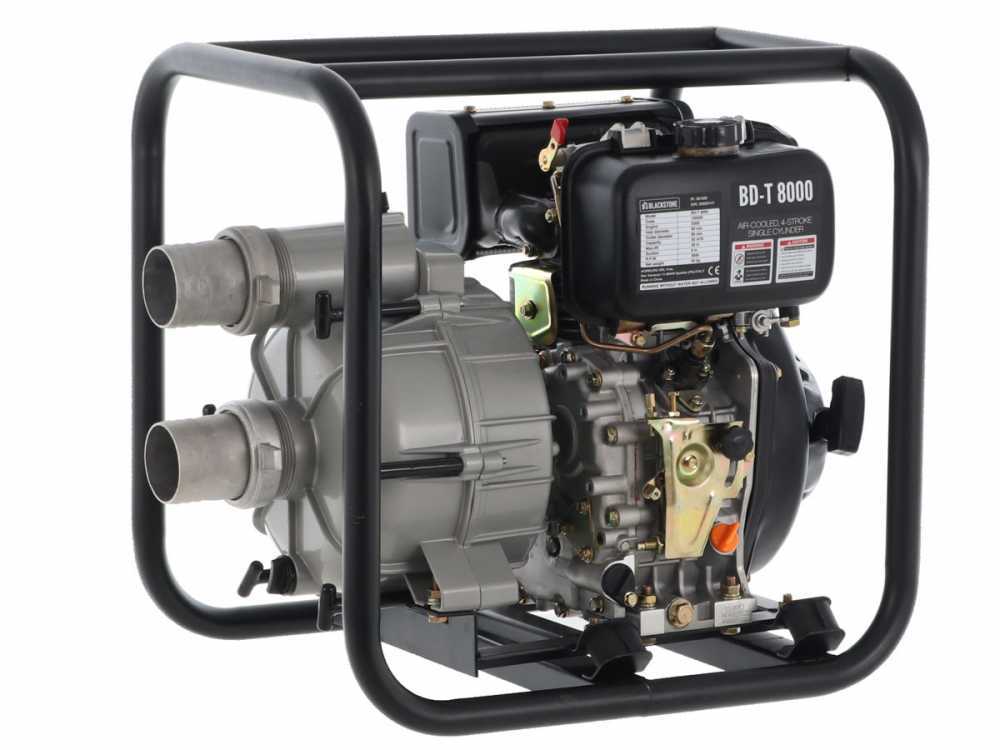 BlackStone BD-T 8000 diesel motorpomp voor vuil water, aansluiting 80 mm, detail 14