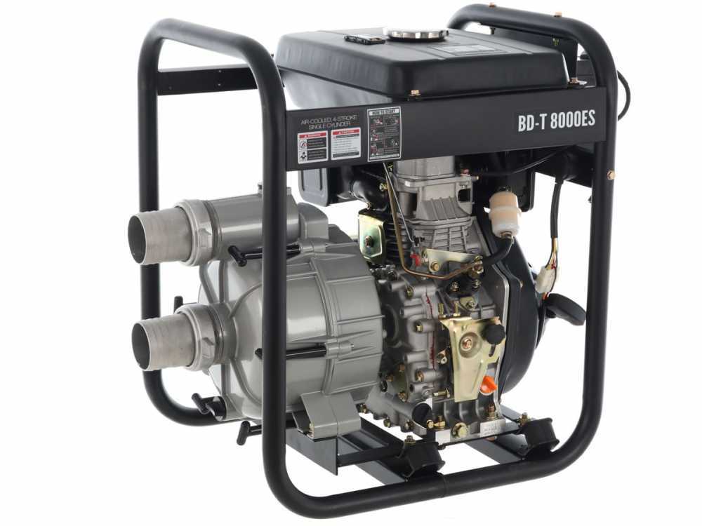 BlackStone BD-T 8000ES diesel motorpomp voor vuil water, aansluiting 80 mm, detail 14