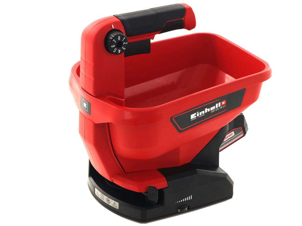Accu strooier Einhell GE-US 18 Li, 18 V 2,5 Ah, 3,3 liter, detail 14