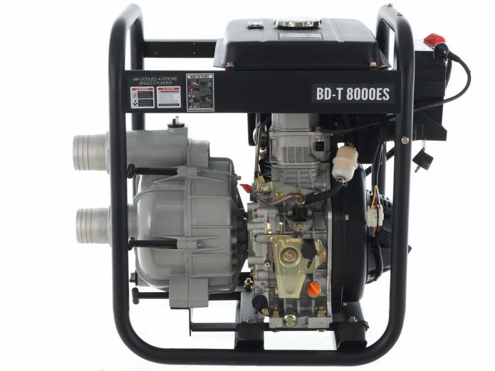BlackStone BD-T 8000ES diesel motorpomp voor vuil water, aansluiting 80 mm, detail 15