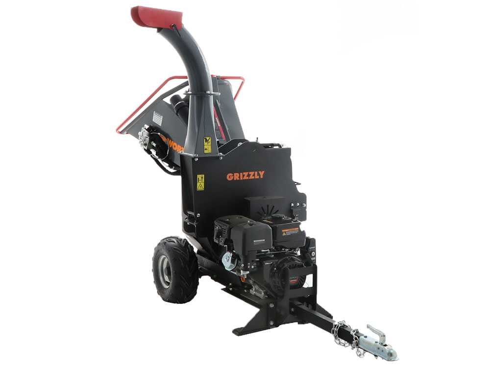 Wortex Grizzly benzine hakselaar, takken tot 100 mm, elektrische start, getrokken uitvoering, detail 15