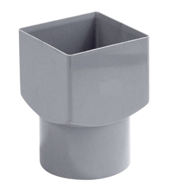 PVC verloopstuk vierkant x rond 80 mm | Rabe