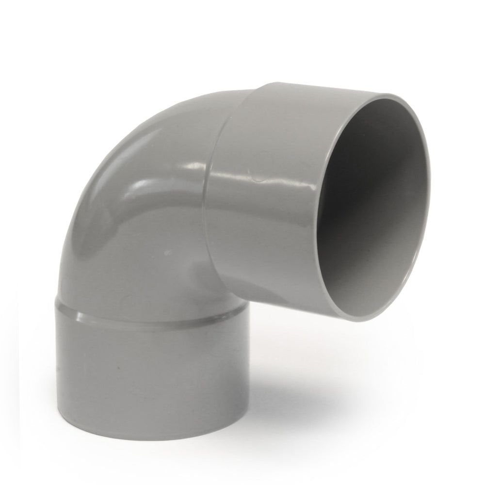 PVC Bocht 87,5 graden mof x spie, grijs | Rabe