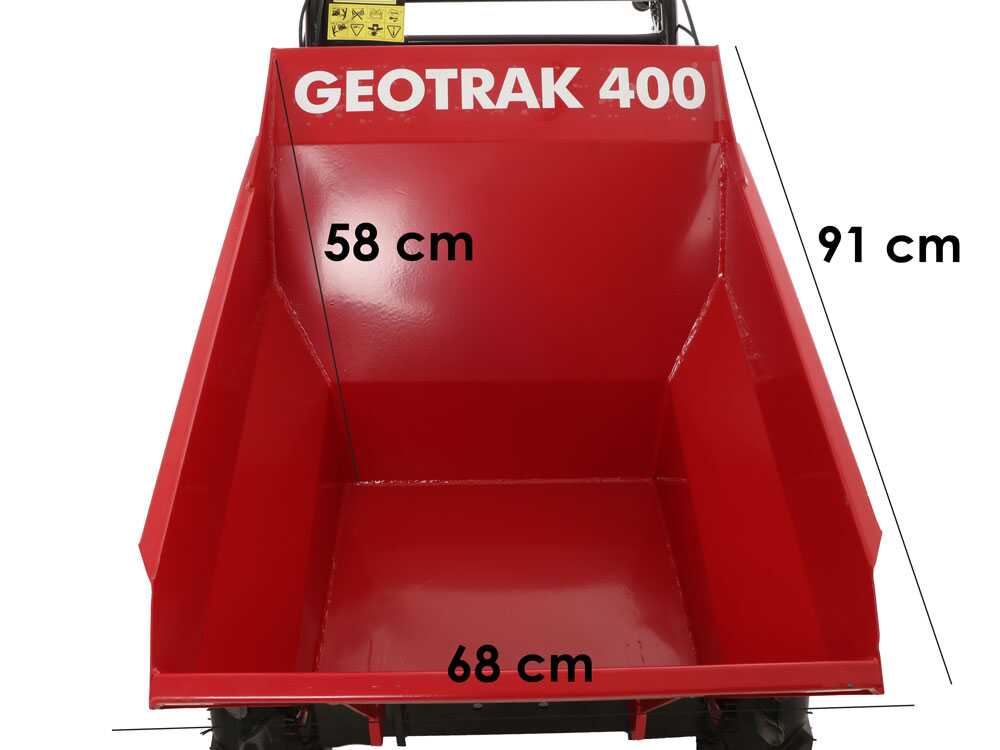 Motorkruiwagen laadvermogen 400 kg GeoTech Pro GEOTRAK 400, 4x4, detail 16