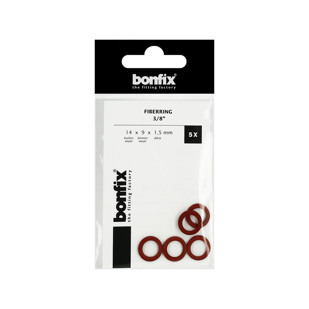 Fiberring 3/8", zakje á 5 stuks