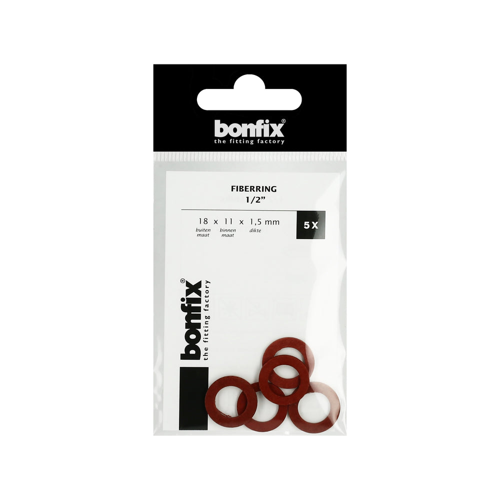 Fiberring 1/2", zakje á 5 stuks | Rabe - 184204