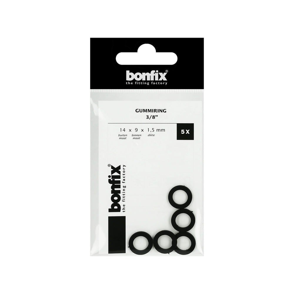 Gummiring 3/8", zakje á 5 stuks