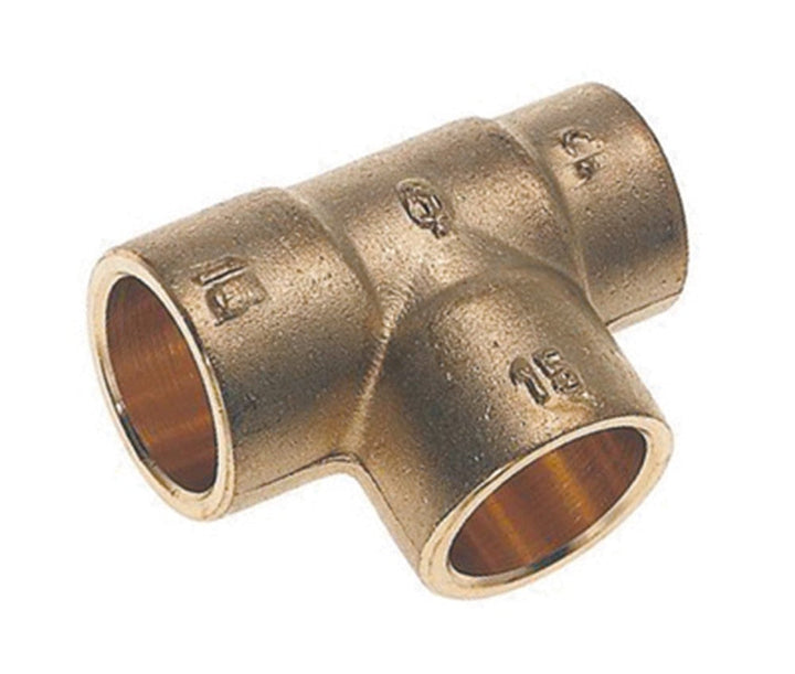 
  T-stuk messing, 35 x 22 x 35 mm, 3x cap - artikelnummer 185222

