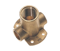 Muurplaat messing, 22 x 3/4" x 22 mm productfoto hoge resolutie