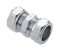 Koppeling recht messing, 28 x 28 mm, nik productfoto hoge resolutie