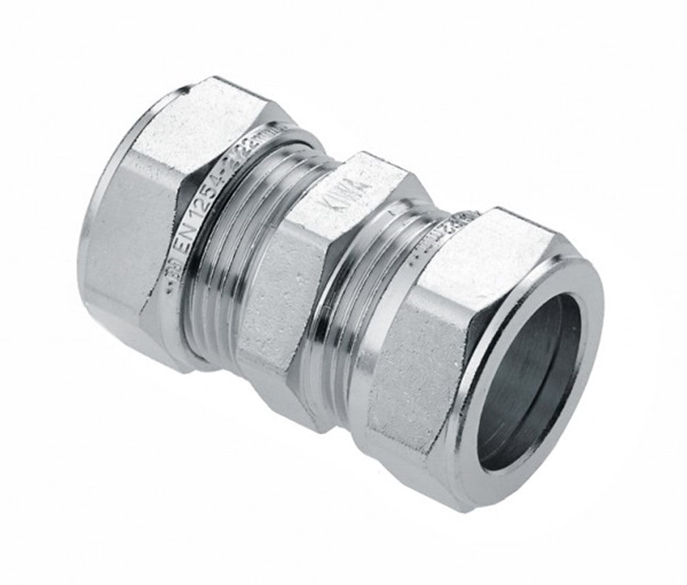 Koppeling recht messing, 10 x 10 mm, nik productfoto hoge resolutie