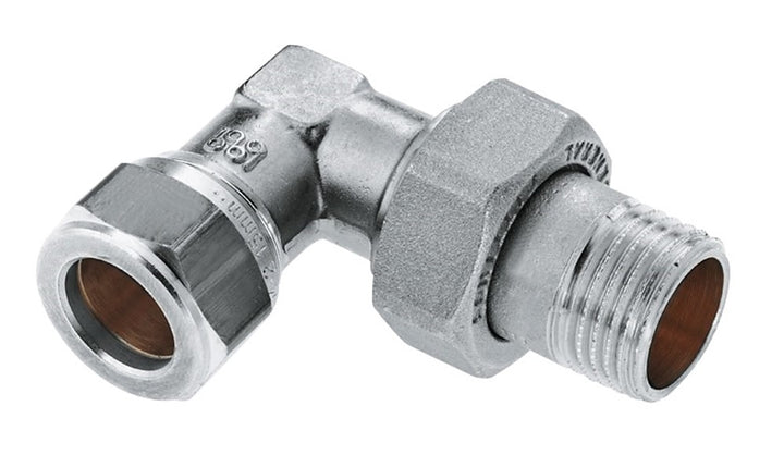 
  Radiatorkoppeling haaks 1/2" x 15 mm - artikelnummer 186032

