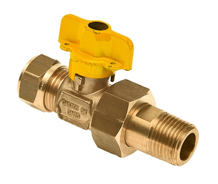 
  Gaskogelkraan, 15 mm x 1/2" bu productfoto hoge resolutie - artikelnummer 186506
