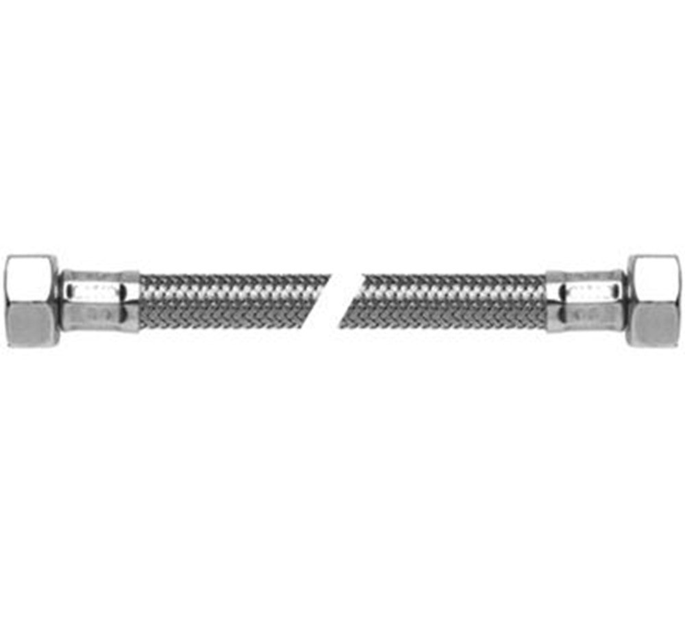 Aansluitleiding RVS, 35 cm, ½ x 3/8"