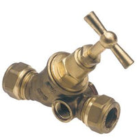 Bonfix Stopkraan met aftap, 22 x 22 mm, knel | Rabe - 187356