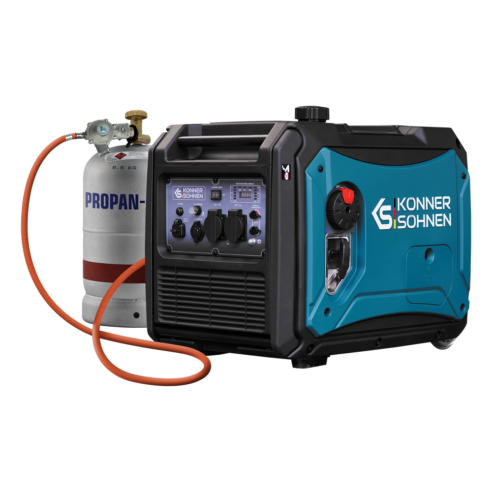 Könner & Söhnen KS 4000iEG S inverter aggregaat op gas en benzine 4,4 kW | Rabe