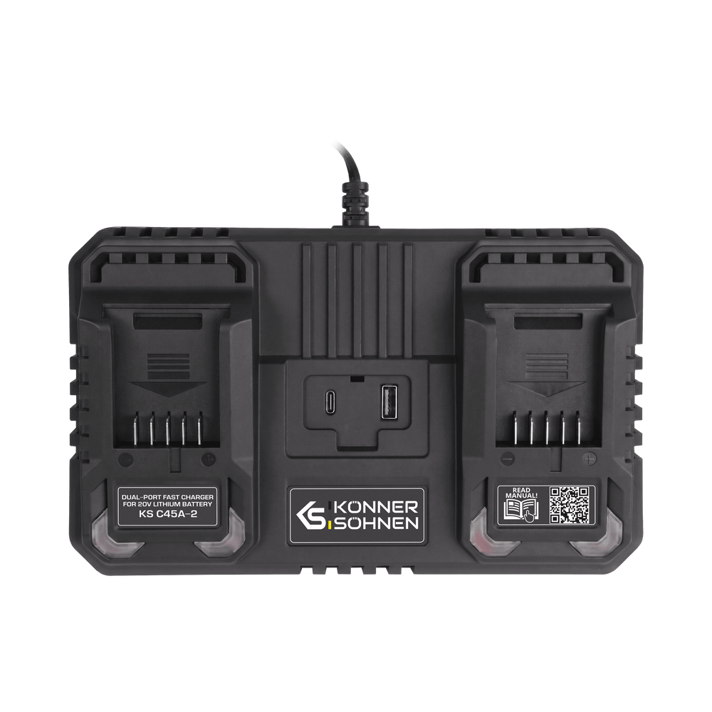 Könner & Söhnen KS C45A-2 dubbele oplader voor oplaadbare batterijen 20V, foto 2