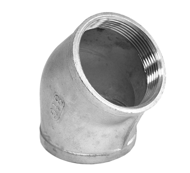 
  RVS 316 Knie kort 45 graden 2x Binnendraad - artikelnummer 3030570
