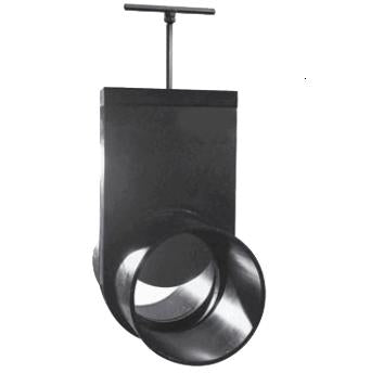 HDPE schuifafsluiters met spieeinden drukloos. RVS T-handgreep | Rabe