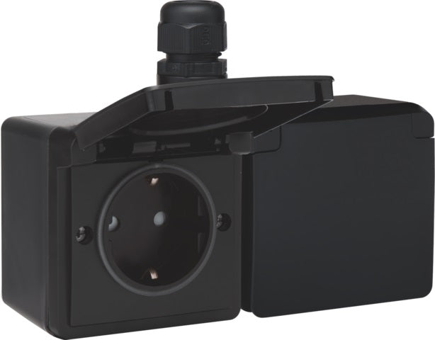 
  Niko Hydro Complete Wandcontactdoos 2-Voudig Horizontaal | Rabe - artikelnummer 405008
