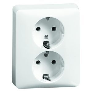 Wandcontactdozen 2-voudig met randaarde | Rabe