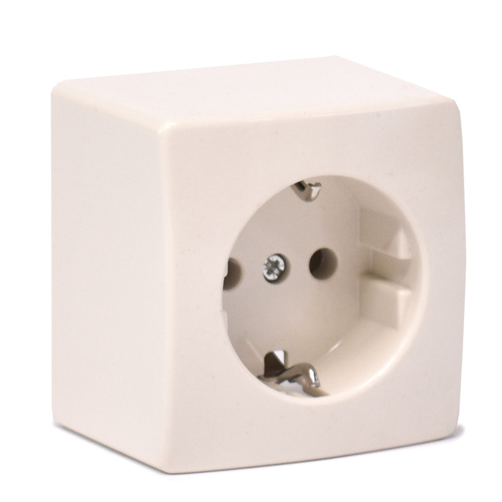 Opbouw wandcontactdozen met randaarde | Rabe