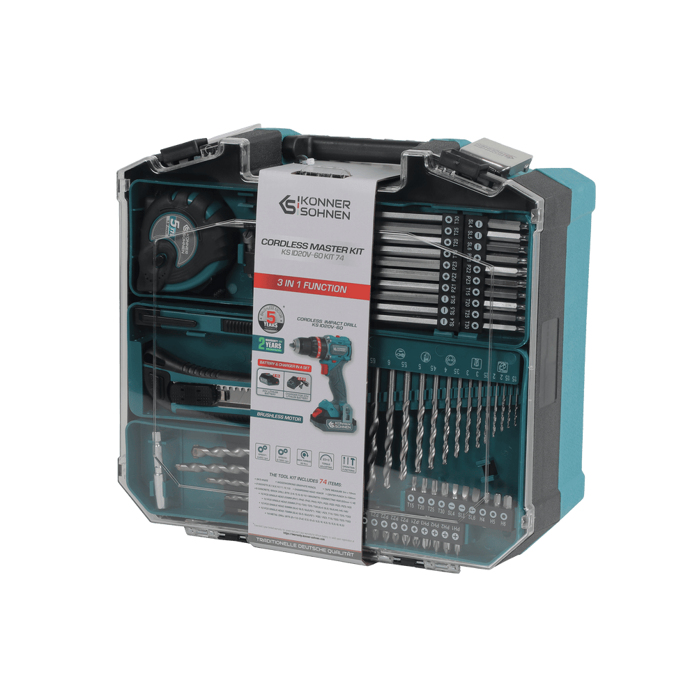 Könner & Söhnen KS ID20V-60 KIT 74 PLUS accu gereedschapsset, foto 11