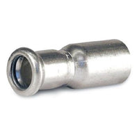 Verloopkoppeling recht RVS, 42 x 22 mm productfoto hoge resolutie