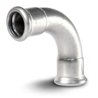 Bocht RVS, 90°, 35 x 35 mm productfoto hoge resolutie