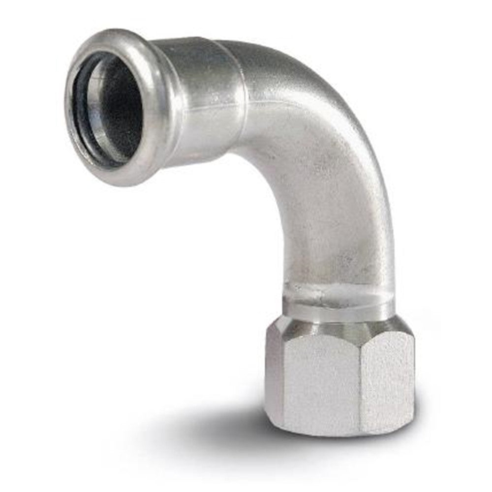 Bocht RVS, 90°, 1" bi x 28 mm