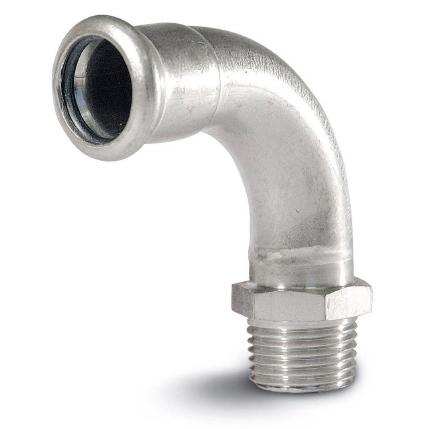 Bonfix Bocht RVS, 90°, 1/2" bu x 15 mm | Rabe - 604465