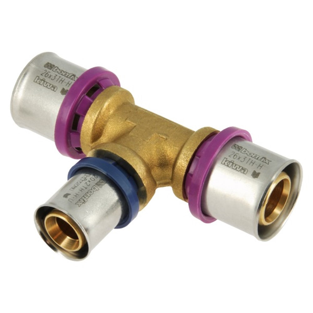 BONFIX Alu-pers Verloop T-stuk 26x20x26 productfoto hoge resolutie