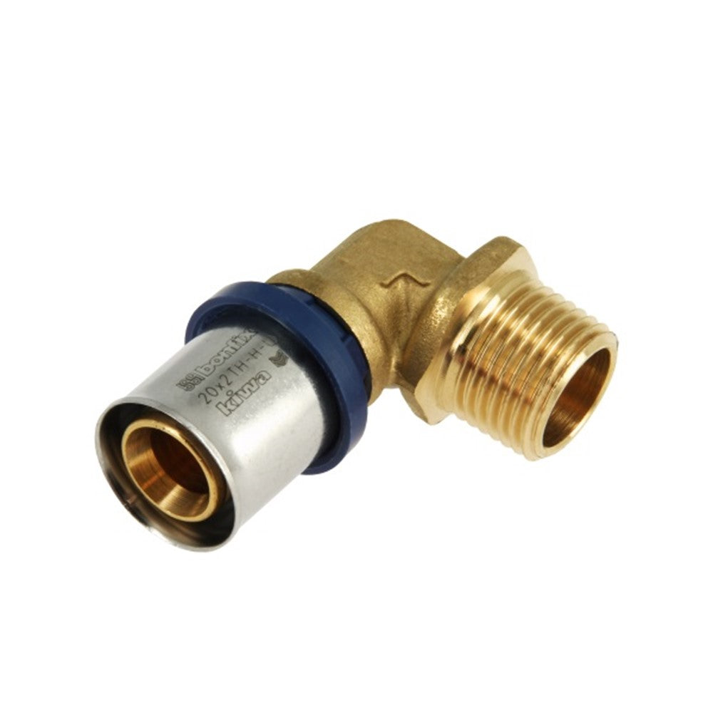 BONFIX Alu-pers Knie 3/4" budr x 20 mm productfoto hoge resolutie