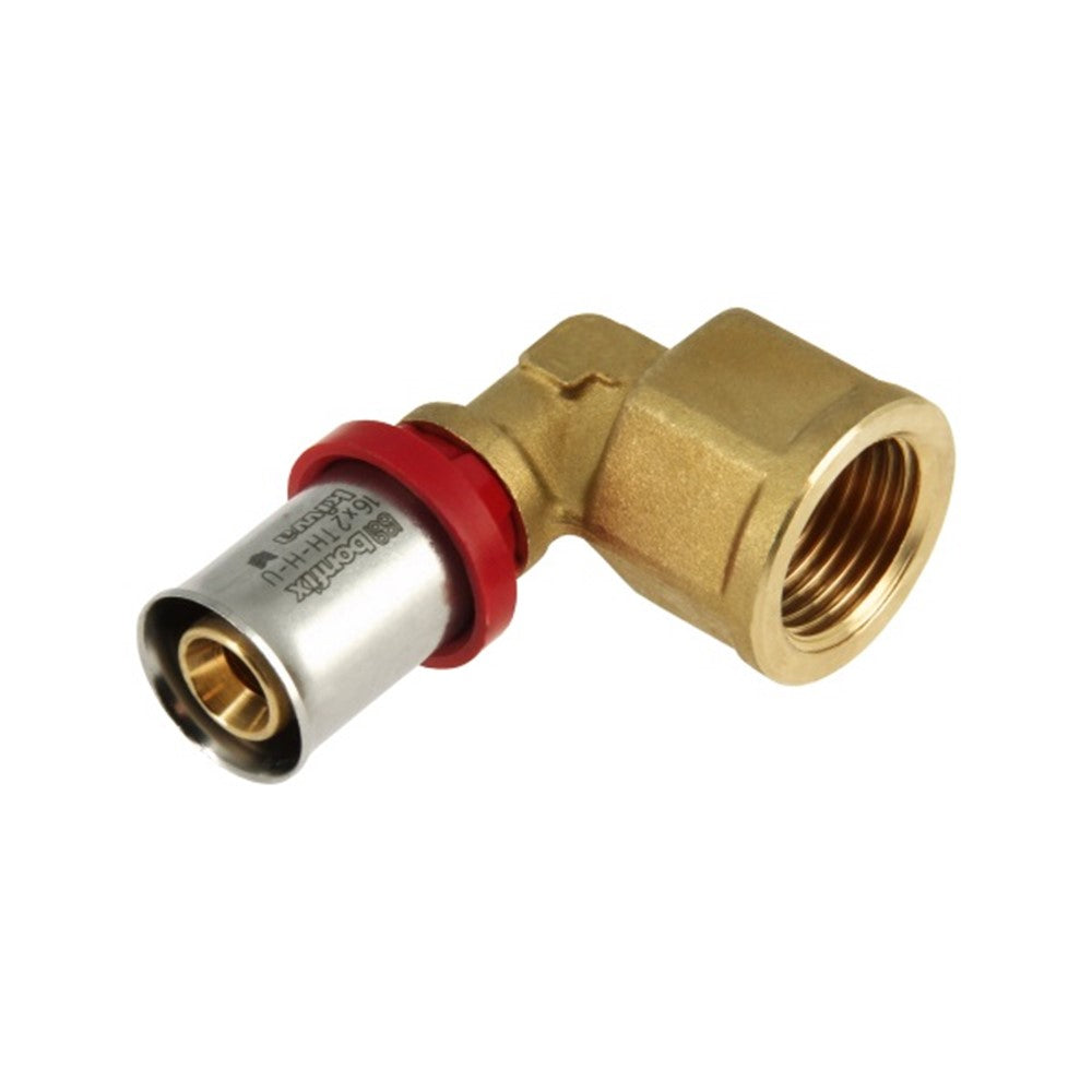 BONFIX Alu-pers Knie 3/4" bidr x 16 mm productfoto hoge resolutie