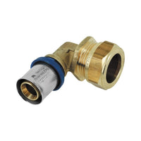 BONFIX Alu-pers Knie verloop 20x22mm productfoto hoge resolutie
