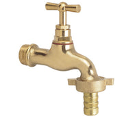 Tapkraan+slangkoppeling 1/2" messing | Rabe - 187054