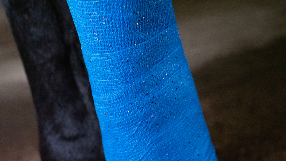 Excellent Animal Glitter Bandage Profi 10 cm - Blauw