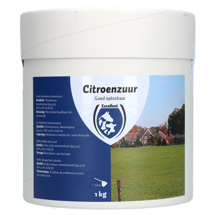 
  Excellent Citroenzuur 99,5% 1 kg - Artikelnummer CITR00001
