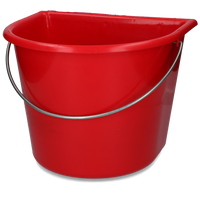 Emmer met vlakke kant 15 l Rood