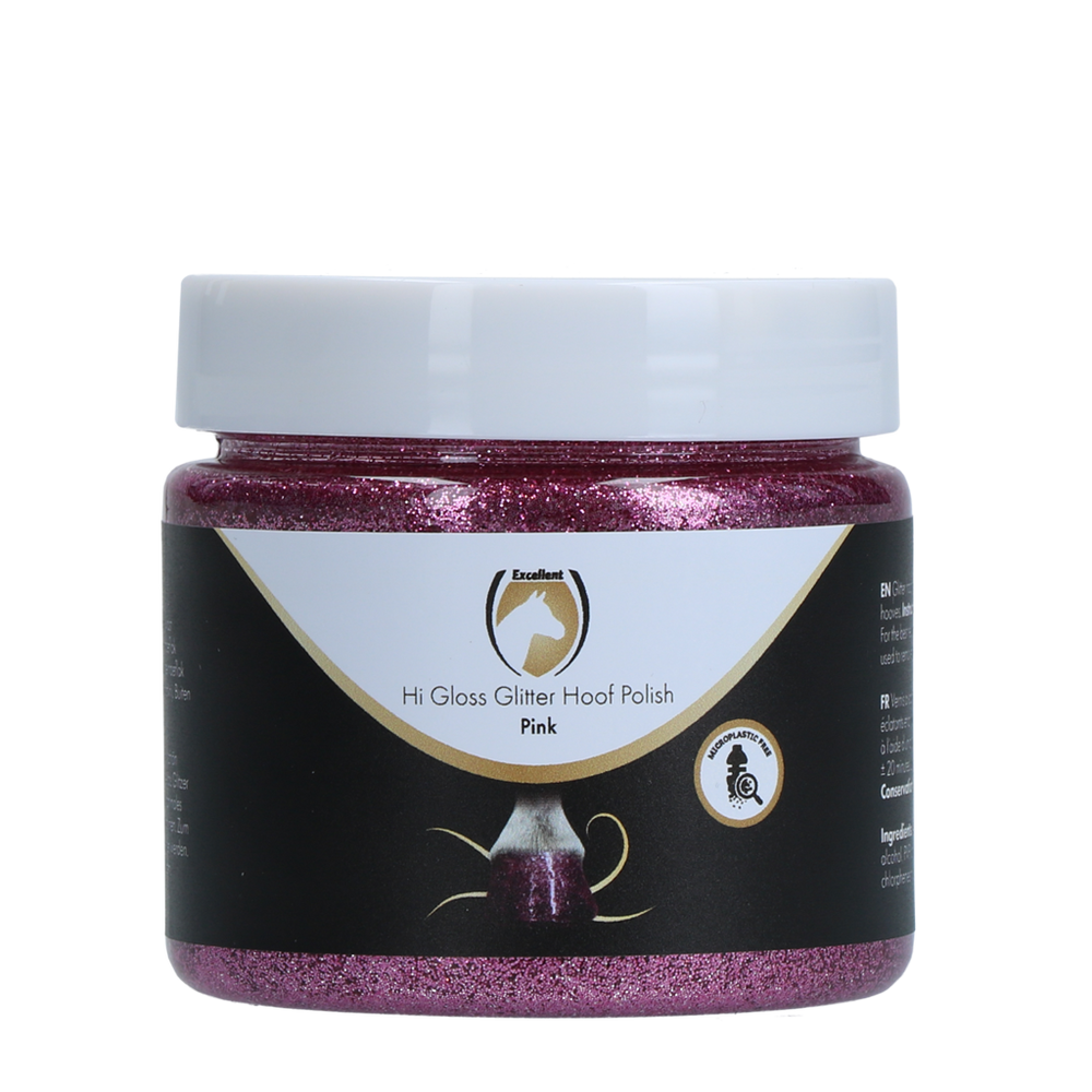 Excellent Horse Hi Gloss Glitter Hoof Polish 150 ml Pink