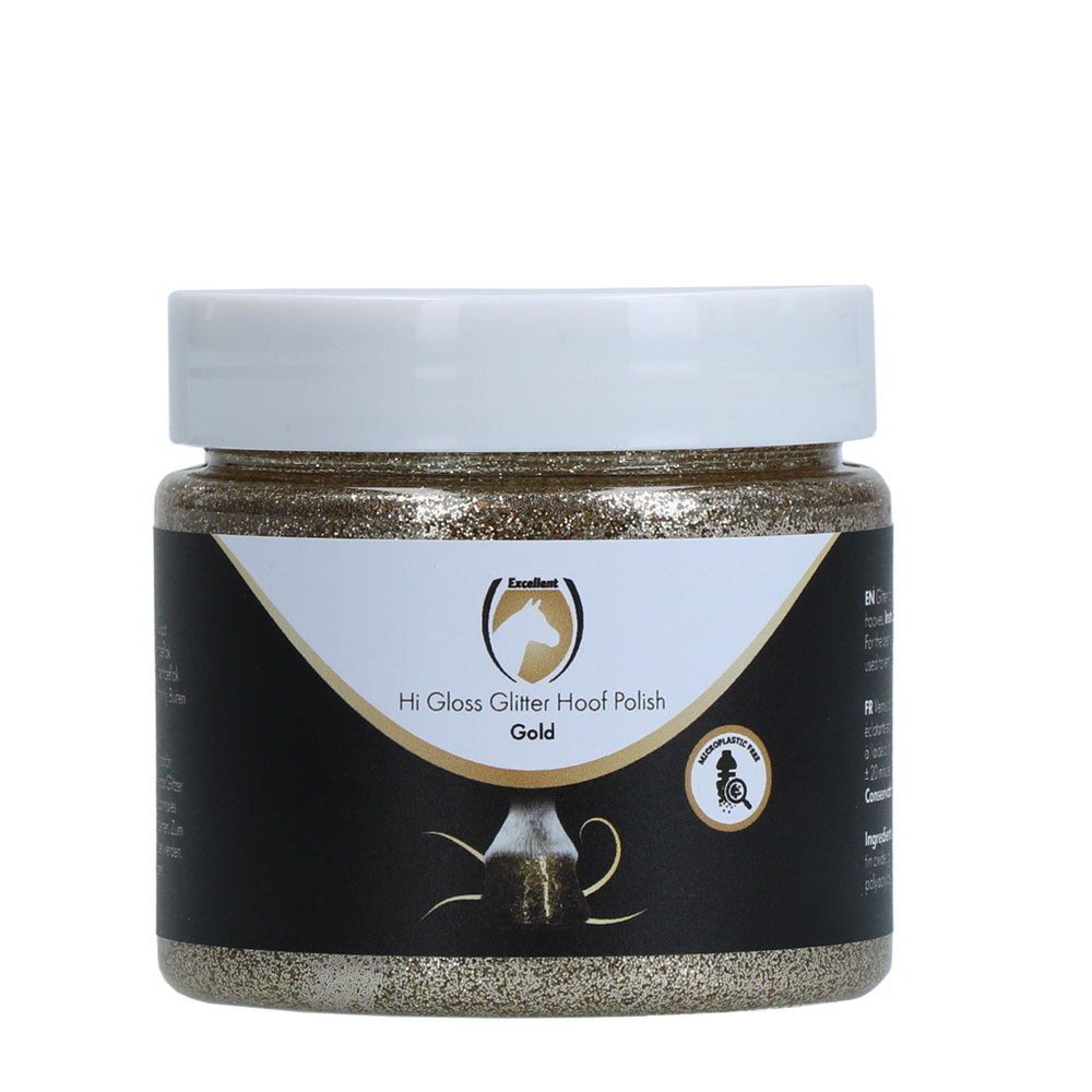Excellent Horse Hi Gloss Glitter Hoof Polish 150 ml Gold
