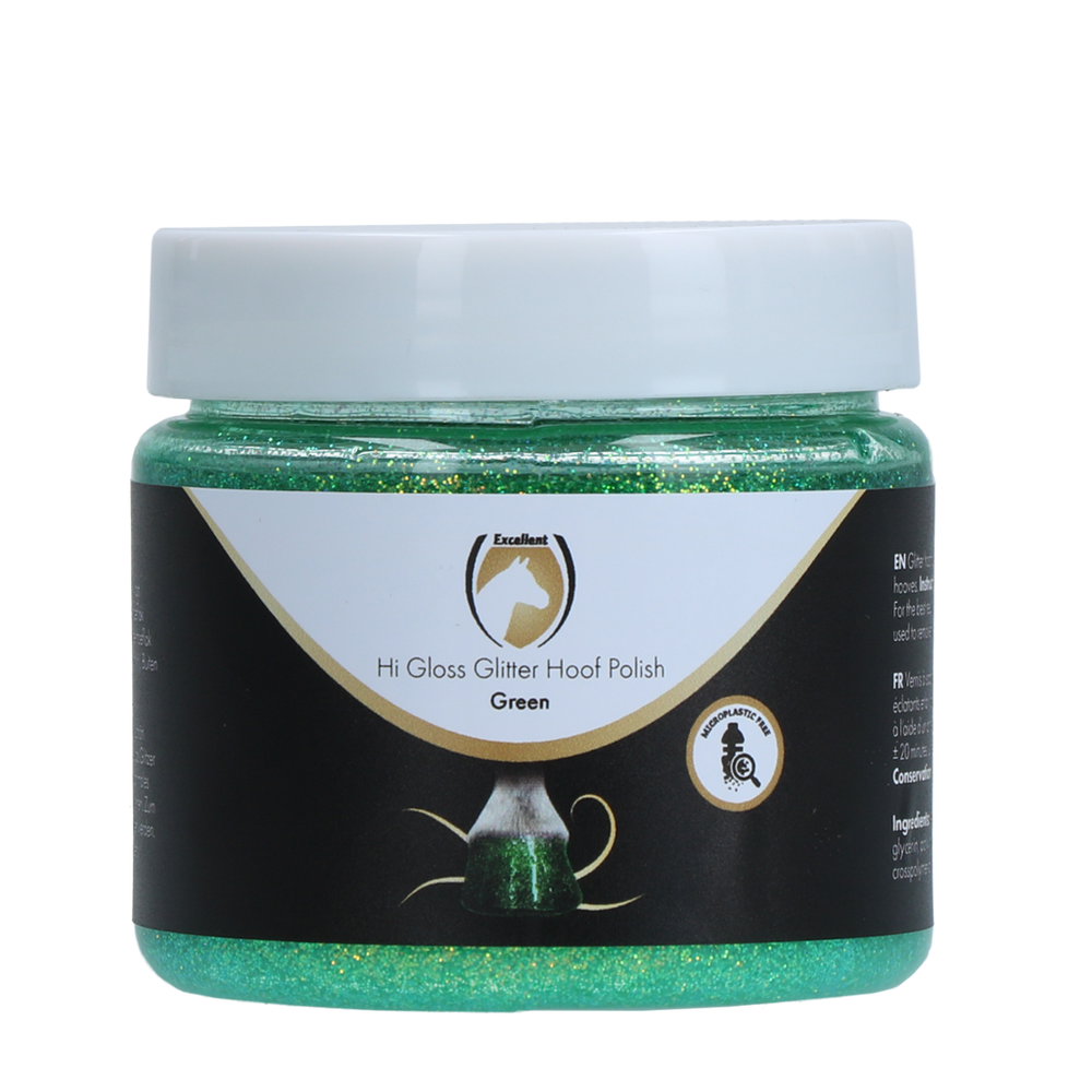 Excellent Horse Hi Gloss Glitter Hoof Polish 150 ml Green