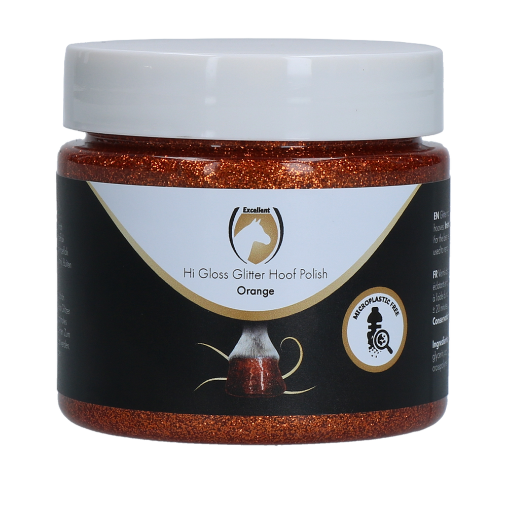 Excellent Horse Hi Gloss Glitter Hoof Polish 150 ml Orange