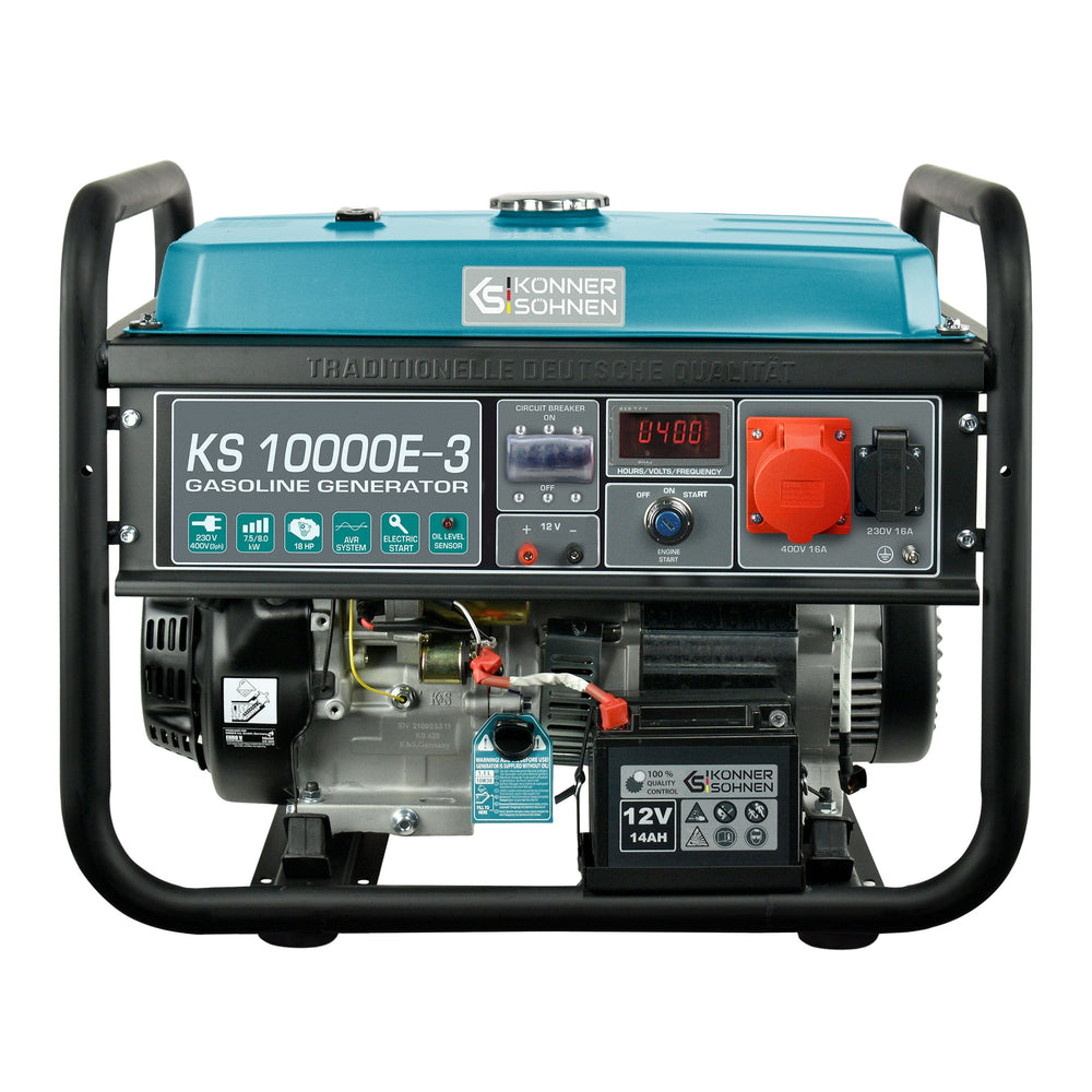 Könner & Söhnen KS 10000E-3 benzine aggregaat 8 kW | Rabe