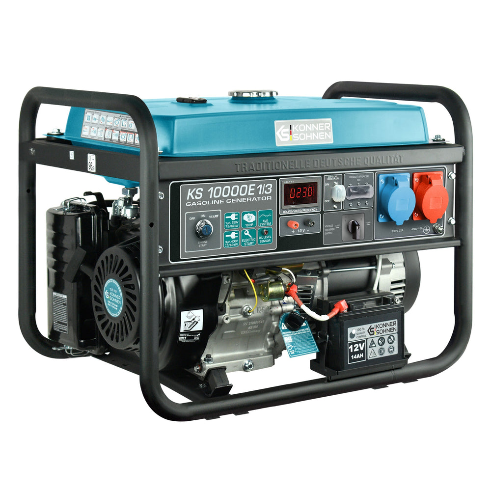 Könner & Söhnen KS 10000E 1/3 benzine aggregaat 8 kW, foto 2