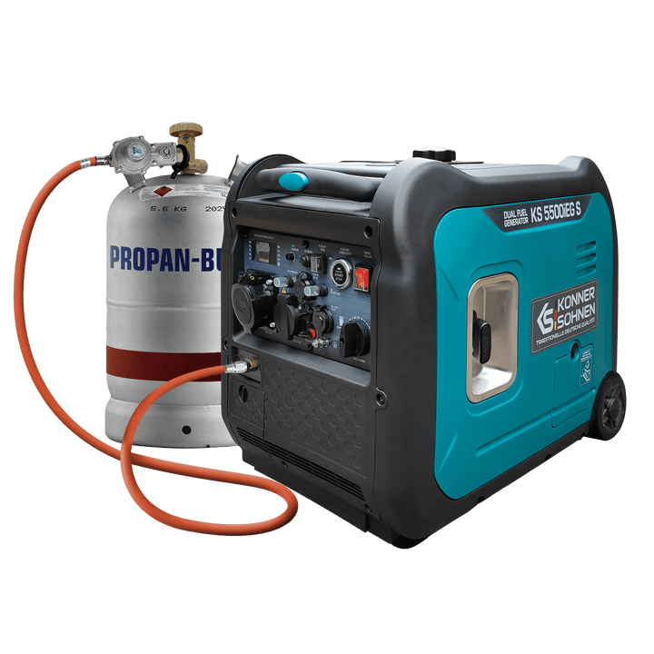 
  Könner & Söhnen KS 5500iEG S inverter aggregaat op gas en benzine 5,5 kW | Rabe - artikelnummer KS 5500iEG S
