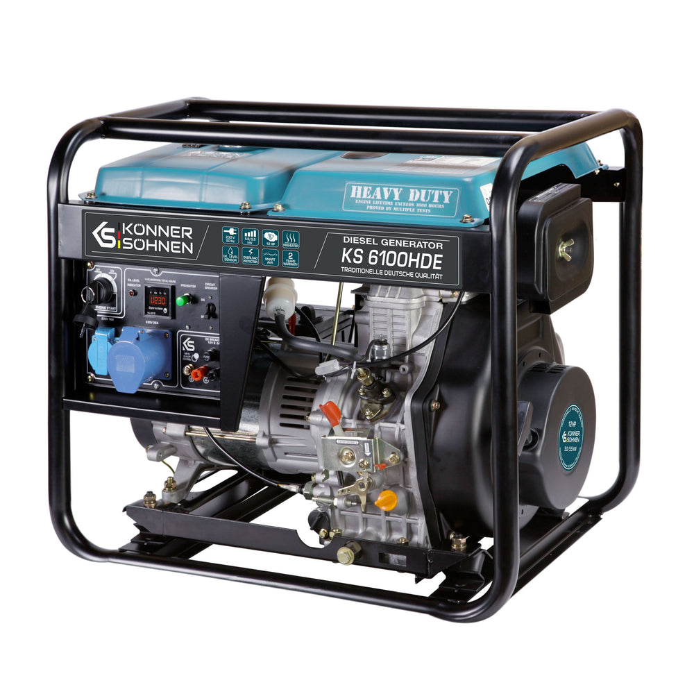 Könner & Söhnen KS 6100HDE (EURO V) diesel aggregaat 5,5 kW, foto 3