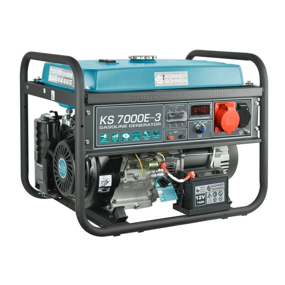Könner & Söhnen KS 7000E-3 benzine aggregaat 5,5 kW, foto 2