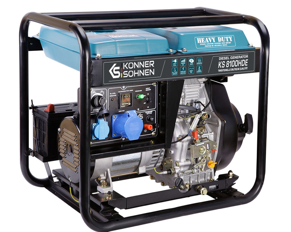 Könner & Söhnen KS 8100HDE (EURO V) diesel aggregaat 6,5 kW, foto 2